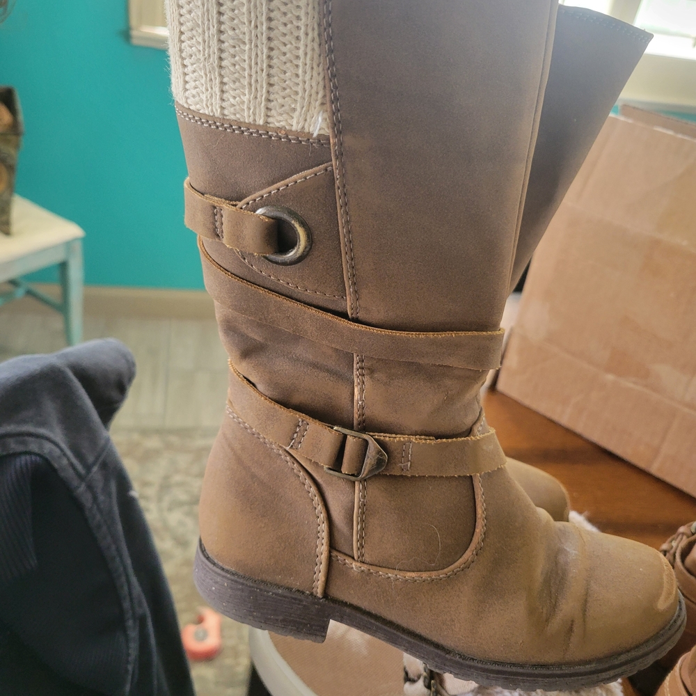 BUNDLE OF 3 GIRLS Mixed Brown Mid-Calf Buckle Boots SZ 13 - Picture 10 of 15